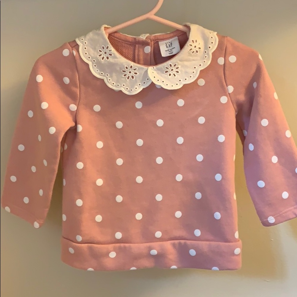 Baby Gap shirt with ruffle collar.